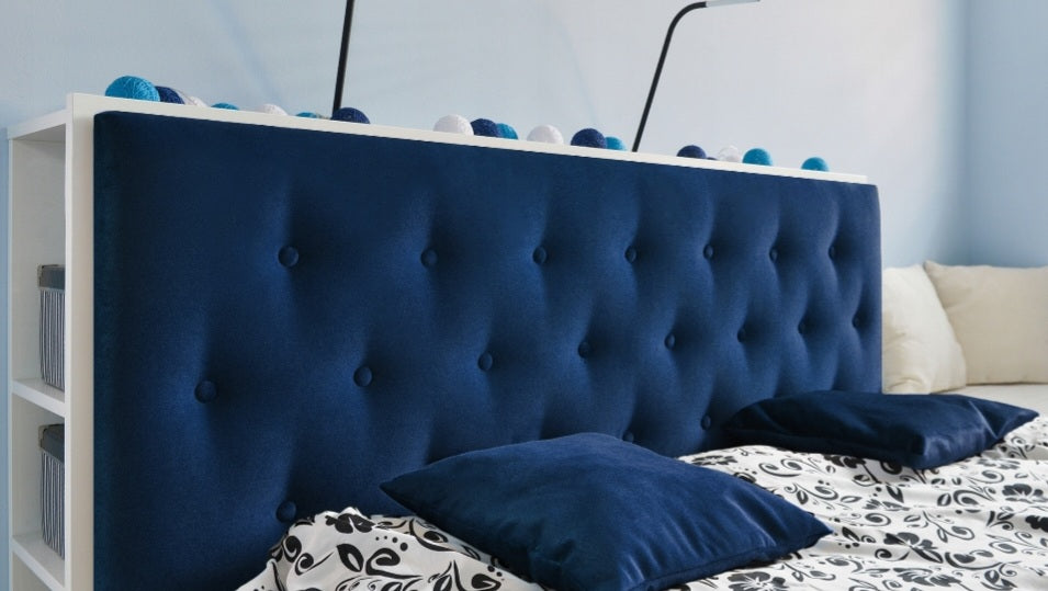 Customised Upholstered wall panel with addition of buttons