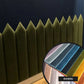 Green pleated blind with close-up inset showing fabric swatches labeled 'Riviera'.