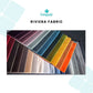 Color swatch of Riviera fabric with Cushywall logo