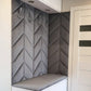 Herringbone wall paneling