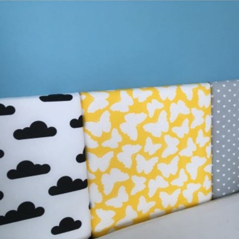 Children's wall paneling surrounding child's bed