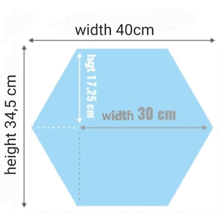 Hexagon wall panel dimensions 