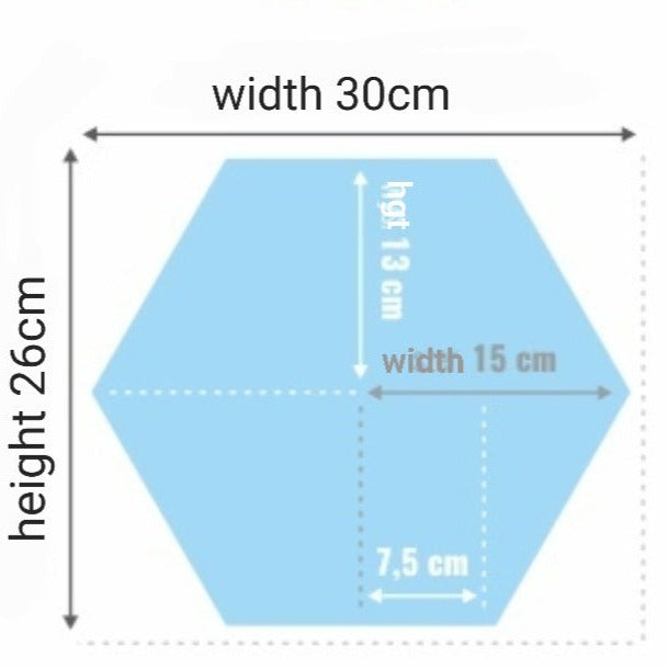 Hexagon wall panel dimensions 