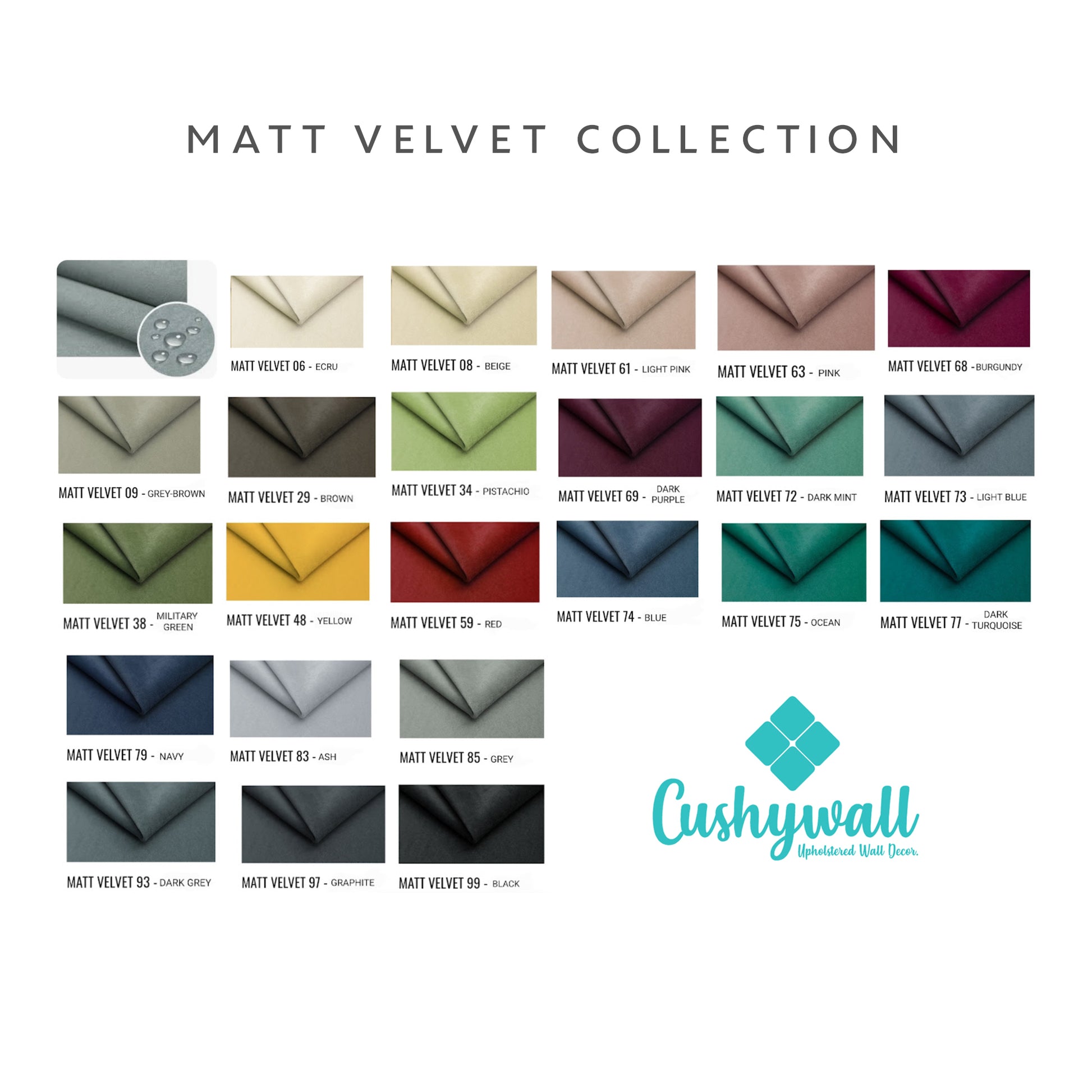 Matt Velvet colour variations 